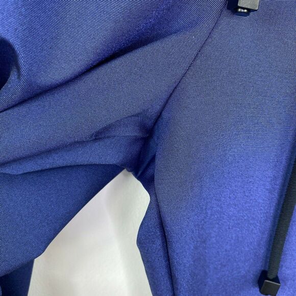 Koral Sweatpants Women MEDIUM Blue Black Reverie Shantung Slim Fit Stretch Waist - Picture 5 of 7